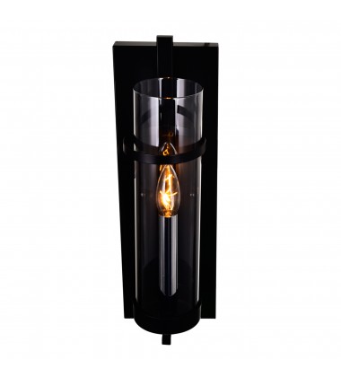  Sierra 1 Light Wall Sconce With Black Finish (9827W5-1-101) - CWI