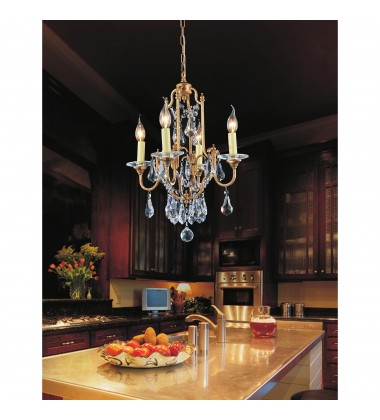  Electra 4 Light Up Chandelier With Oxidized Bronze Finish (9836P17-4-125) - CWI