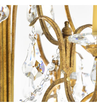  Electra 6 Light Up Chandelier With Oxidized Bronze Finish (9836P28-6-125) - CWI