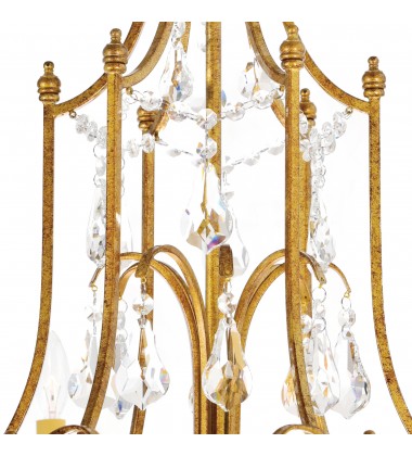  Electra 6 Light Up Chandelier With Oxidized Bronze Finish (9836P28-6-125) - CWI