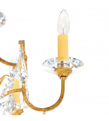  Electra 6 Light Up Chandelier With Oxidized Bronze Finish (9836P28-6-125) - CWI