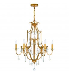  Electra 6 Light Up Chandelier With Oxidized Bronze Finish (9836P28-6-125) - CWI