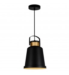  Elisa 1 Light Down Pendant With Black Finish (9845P10-101) - CWI