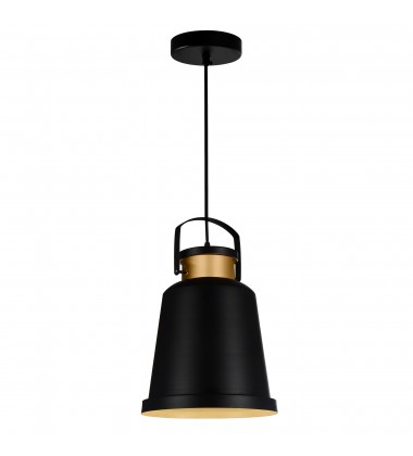  Elisa 1 Light Down Pendant With Black Finish (9845P10-101) - CWI