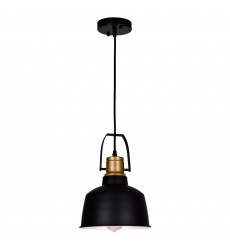  Elisa 1 Light Down Pendant With Black Finish (9845P9-101) - CWI