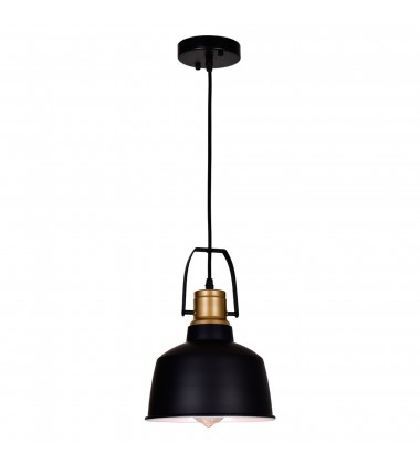 Elisa 1 Light Down Pendant With Black Finish (9845P9-101) - CWI Elisa 1 Light Down Pendant With Black Finish (9845P9-101) - CWI