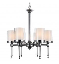  Maybelle 6 Light Candle Chandelier With Chrome Finish (9851P22-6-601) - CWI
