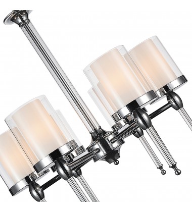  Maybelle 6 Light Candle Chandelier With Chrome Finish (9851P22-6-601) - CWI