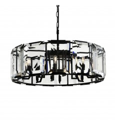  Jacquet 12 Light Chandelier With Black Finish (9860P31-12-101) - CWI