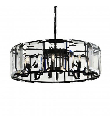  Jacquet 12 Light Chandelier With Black Finish (9860P31-12-101) - CWI