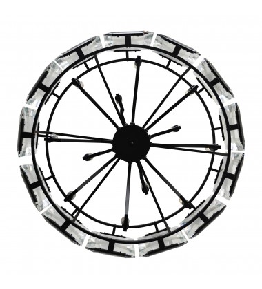  Jacquet 12 Light Chandelier With Black Finish (9860P31-12-101) - CWI