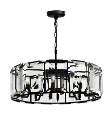  Jacquet 12 Light Chandelier With Black Finish (9860P31-12-101) - CWI