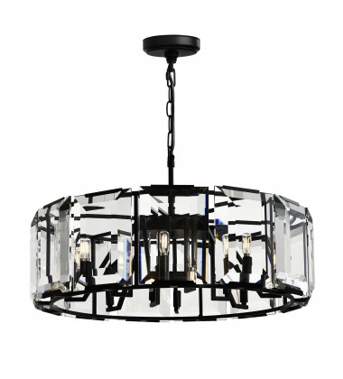  Jacquet 12 Light Chandelier With Black Finish (9860P31-12-101) - CWI