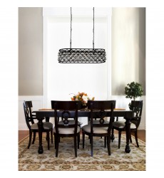  Renous 6 Light Chandelier With Black Finish (9862P41-6-101) - CWI