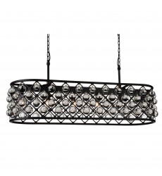  Renous 6 Light Chandelier With Black Finish (9862P41-6-101) - CWI