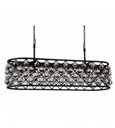  Renous 6 Light Chandelier With Black Finish (9862P41-6-101) - CWI