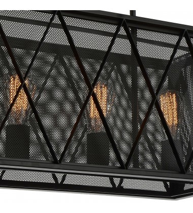  Tapedia 4 Light Up Chandelier With Black Finish (9889P28-4-RC-101) - CWI