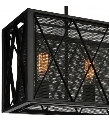  Tapedia 4 Light Up Chandelier With Black Finish (9889P28-4-RC-101) - CWI