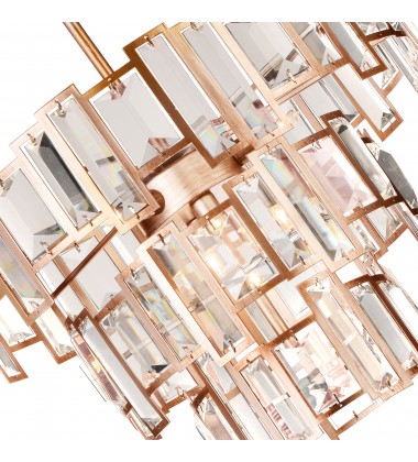  Quida 5 Light Down Chandelier With Champagne Finish (9903C18-5-193) - CWI