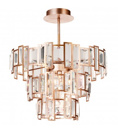  Quida 5 Light Down Chandelier With Champagne Finish (9903C18-5-193) - CWI