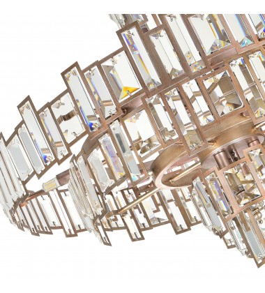  Quida 18 Light Down Chandelier With Champagne Finish (9903P30-18-193) - CWI