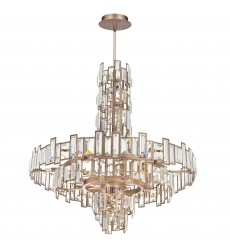  Quida 18 Light Down Chandelier With Champagne Finish (9903P30-18-193) - CWI