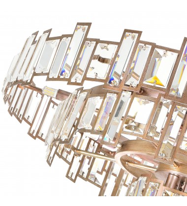  Quida 21 Light Down Chandelier With Champagne Finish (9903P44-21-193) - CWI