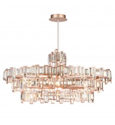  Quida 21 Light Down Chandelier With Champagne Finish (9903P44-21-193) - CWI