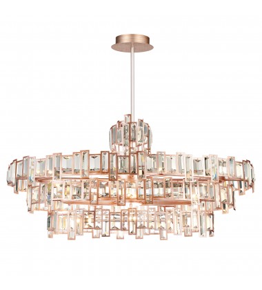  Quida 21 Light Down Chandelier With Champagne Finish (9903P44-21-193) - CWI