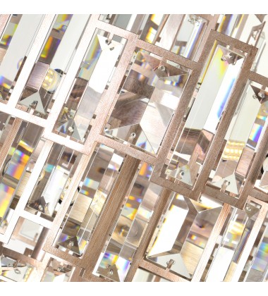  Quida 3 Light Down Chandelier With Champagne Finish (9903P6-3-193) - CWI