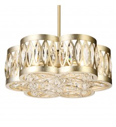  Nova 6 Light Chandelier With Champagne Finish (9906P16-6-208) - CWI
