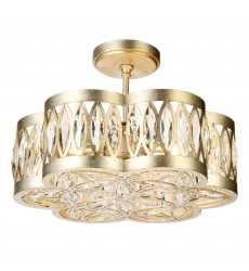  Nova 6 Light Chandelier With Champagne Finish (9906P16-6-208) - CWI