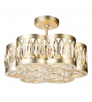  Nova 6 Light Chandelier With Champagne Finish (9906P16-6-208) - CWI