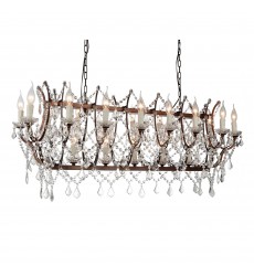 Phraya 21 Light Up Chandelier With Light Brown Finish (9910P49-21-199) - CWI
