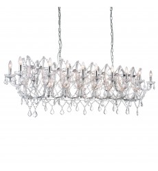  Aleka 24 Light Candle Chandelier With Chrome Finish (9910P58-24-601) - CWI