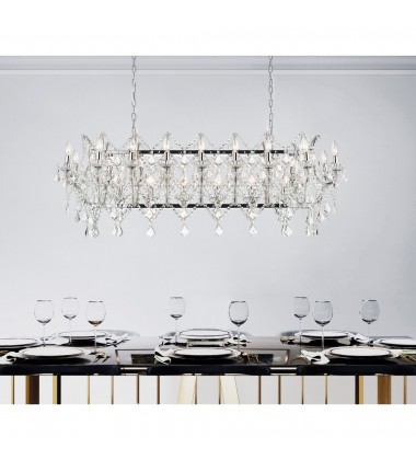 Aleka 24 Light Candle Chandelier With Chrome Finish (9910P58-24-601) - CWI Aleka 24 Light Candle Chandelier With Chrome Finish (9910P58-24-601) - CWI