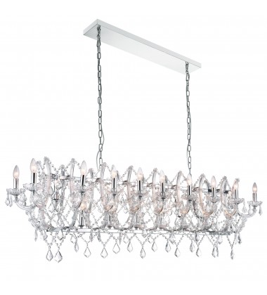  Aleka 24 Light Candle Chandelier With Chrome Finish (9910P58-24-601) - CWI