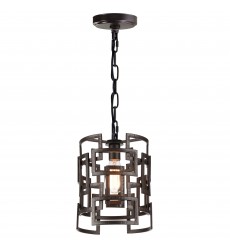  Litani 1 Light Down Chandelier With Brown Finish (9913P10-1-205) - CWI