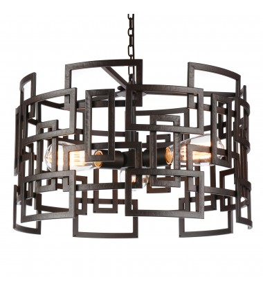 Litani 3 Light Down Chandelier With Brown Finish (9913P19-3-205) - CWI Litani 3 Light Down Chandelier With Brown Finish (9913P19-3-205) - CWI