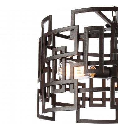 Litani 3 Light Down Chandelier With Brown Finish (9913P19-3-205) - CWI Litani 3 Light Down Chandelier With Brown Finish (9913P19-3-205) - CWI