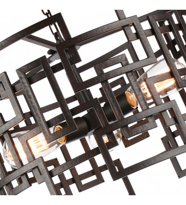 Litani 3 Light Down Chandelier With Brown Finish (9913P19-3-205) - CWI Litani 3 Light Down Chandelier With Brown Finish (9913P19-3-205) - CWI