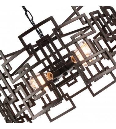 Litani 4 Light Down Chandelier With Brown Finish (9913P25-4-205) - CWI Litani 4 Light Down Chandelier With Brown Finish (9913P25-4-205) - CWI