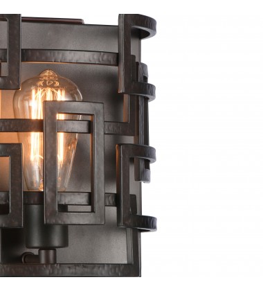 Litani 1 Light Wall Sconce With Brown Finish (9913W10-1-205) - CWI Litani 1 Light Wall Sconce With Brown Finish (9913W10-1-205) - CWI