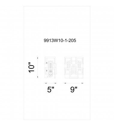 Litani 1 Light Wall Sconce With Brown Finish (9913W10-1-205) - CWI Litani 1 Light Wall Sconce With Brown Finish (9913W10-1-205) - CWI