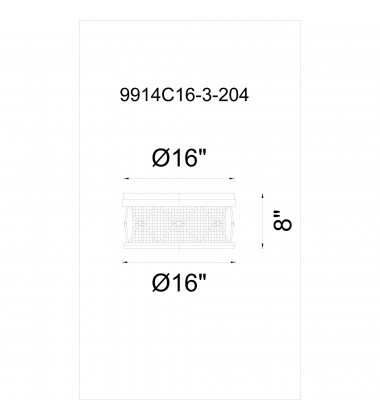 Kali 3 Light Cage Flush Mount With Light Brown Finish (9914C16-3-204) - CWI Kali 3 Light Cage Flush Mount With Light Brown Finish (9914C16-3-204) - CWI