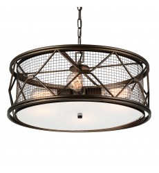  Kali 4 Light Chandelier With Light Brown Finish (9914P22-4-204) - CWI