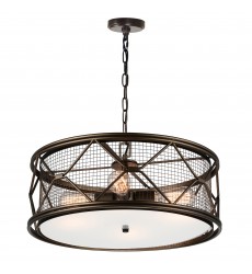  Kali 4 Light Chandelier With Light Brown Finish (9914P22-4-204) - CWI