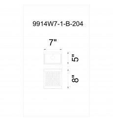  Kali 1 Light Wall Sconce With Light Brown Finish (9914W7-1-B-204) - CWI