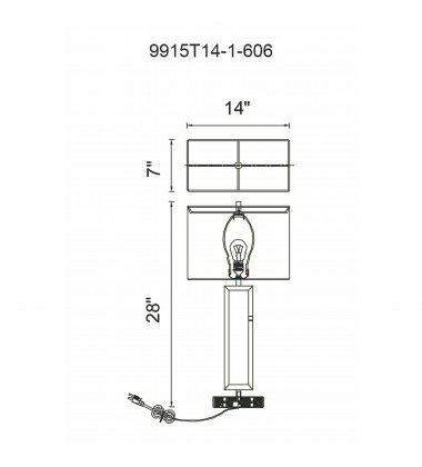 Torren 1 Light Table Lamp With Satin Nickel Finish (9915T14-1-606) - CWI Torren 1 Light Table Lamp With Satin Nickel Finish (9915T14-1-606) - CWI