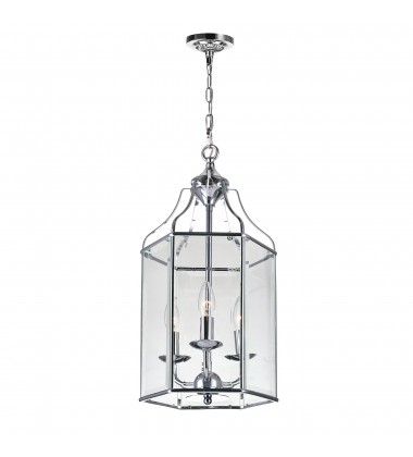  Maury 3 Light Up Chandelier with Chrome finish (9917P10-3-601) - CWI Lighting
